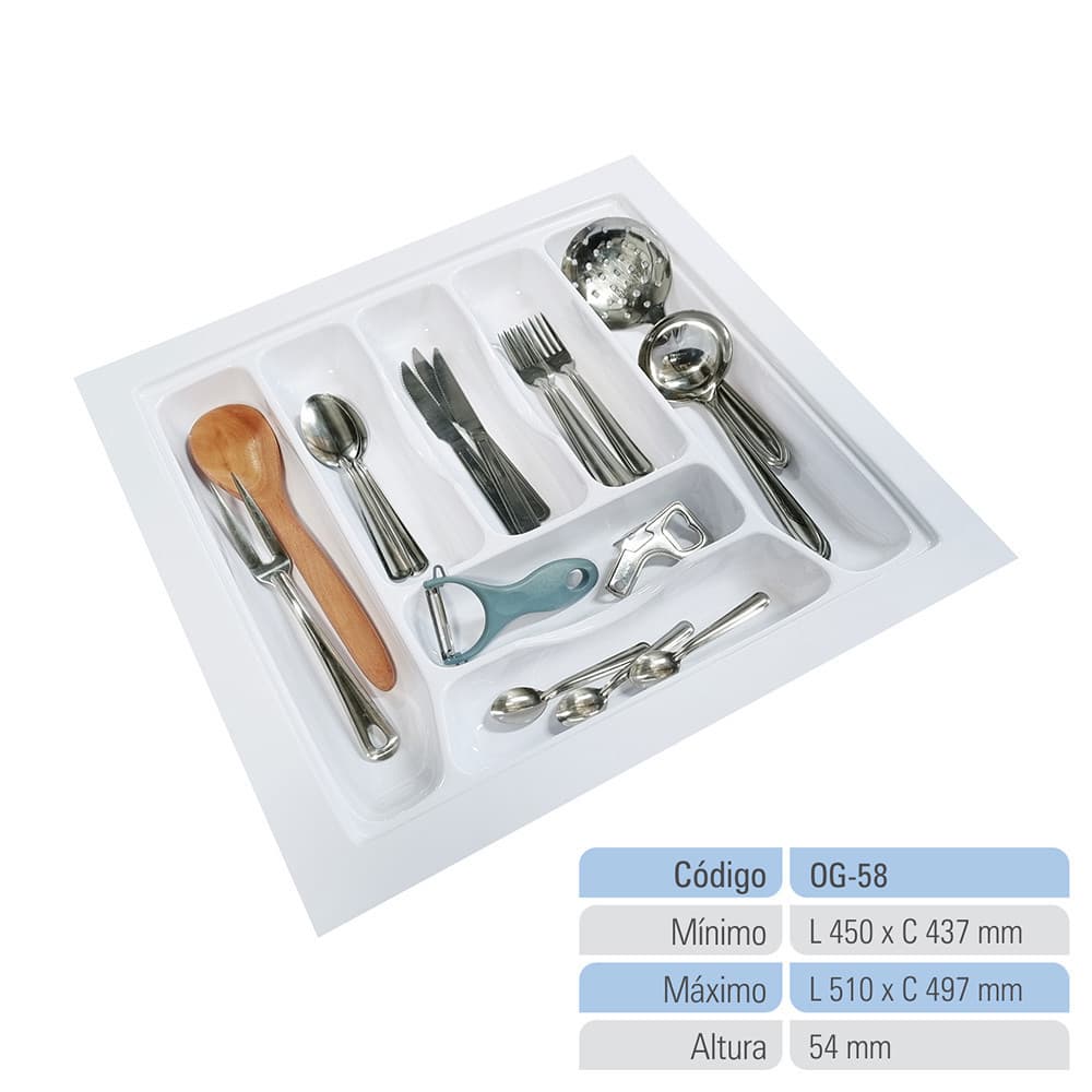 Organizador de Gaveta Porta Talheres Divisor de Talheres Organizador de Cozinha og-58 Suporte Multiuso Utensílios