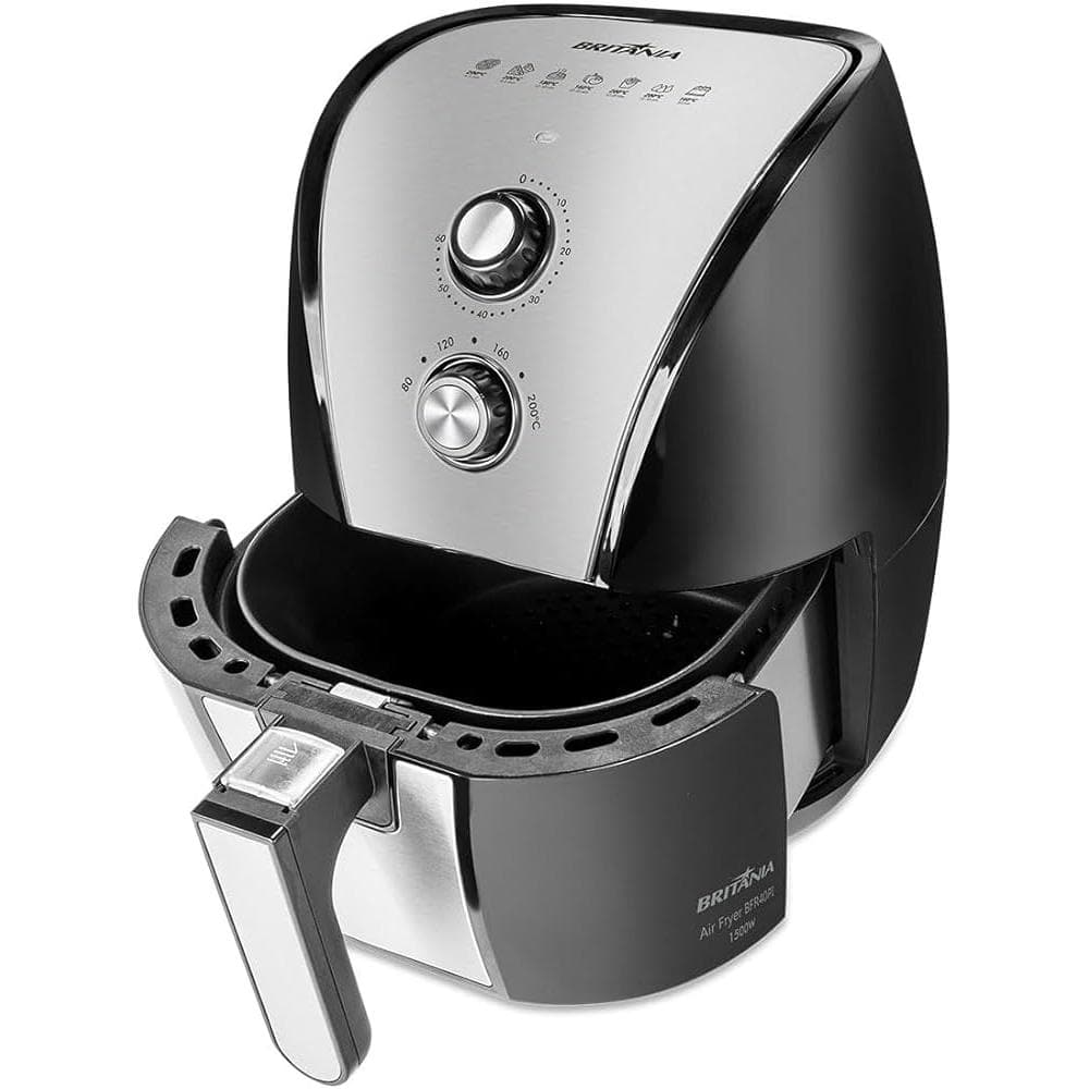 FRITADEIRA ELETRICA SEM OLEO AIR FRYER BRITANIA 5 Litros BFR40 220v Preto