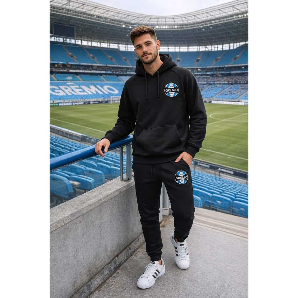 Conjunto De Moletom Gremio Tecido Flanelado Alta Qualidade Blusa Moletom e Calça Moletom