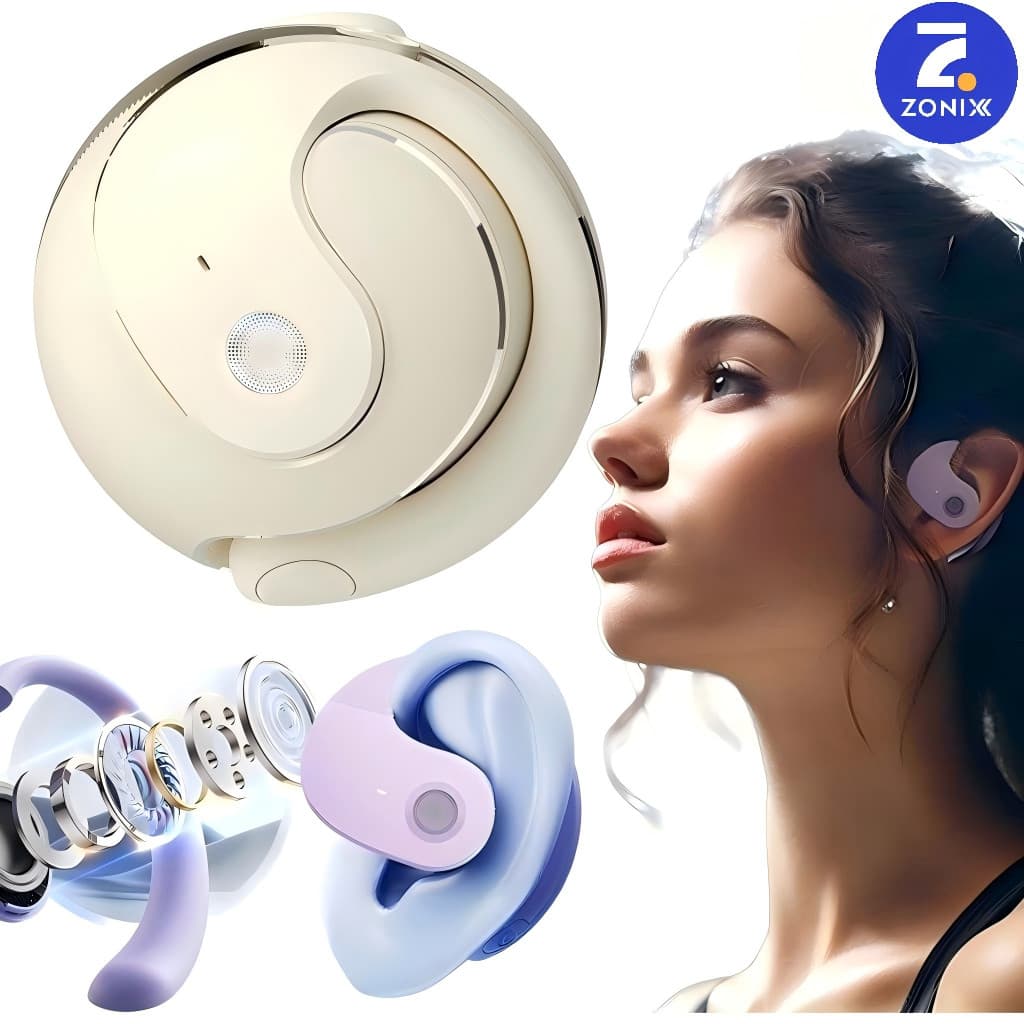 Fone de ouvido Ergonômico TWS Bluetooth 5.3Sem fio Suporte Orelha Pendurada Anti-queda Zonix