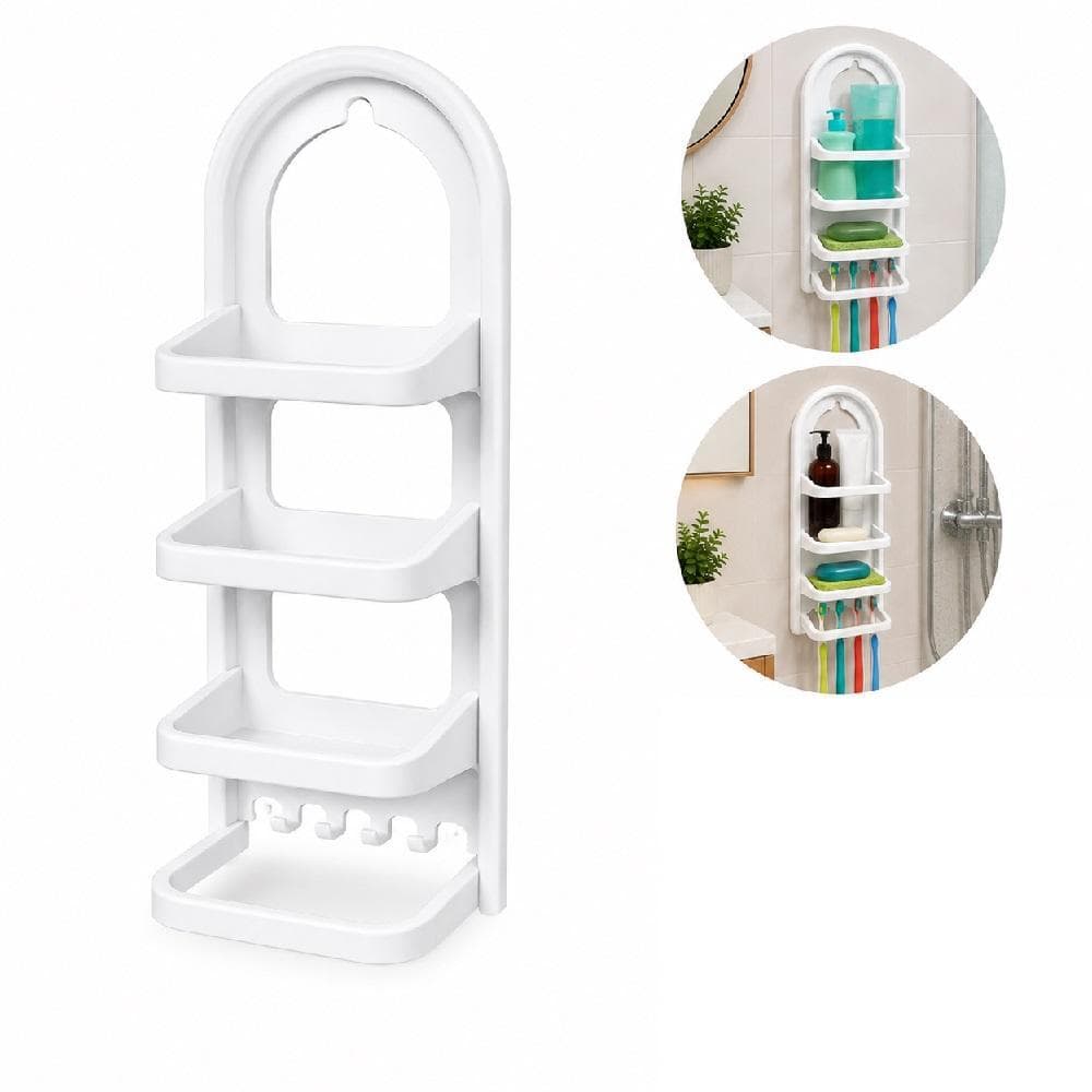 SUPORTE PORTA SHAMPOO SABONETE DE PAREDE PRATELEIRA BANHEIRO LAVANDERIA REGISTRO TORNEIRA NICHO MULTIUSO ORGANIZADOR COM