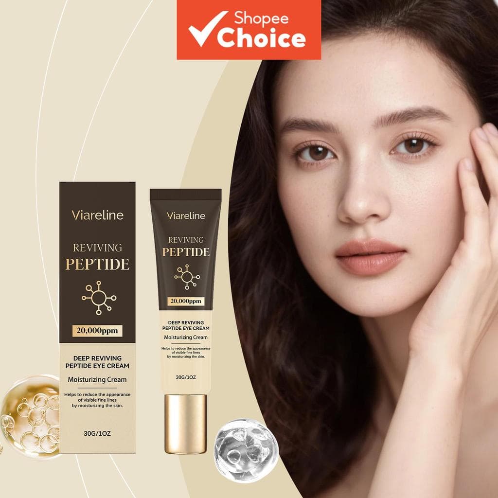 Creme Avançado de Niacinamida para Olheiras e Inchaço, Fórmula de Peptídeos Anti-Idade, Cuidado Hidratante e Firmador -
