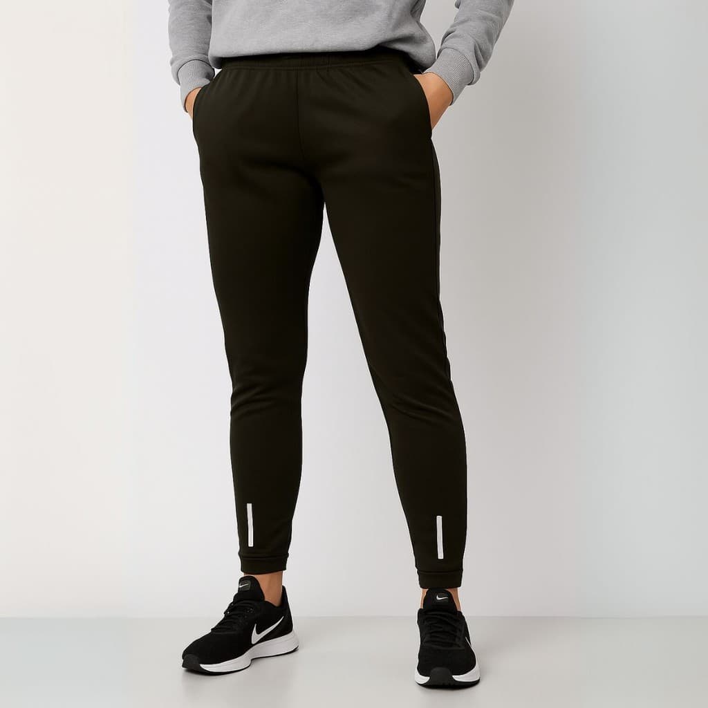 Calça JOGGER Refletivo Peças Dry Fit Academia Masculina Adulta com Bolso Zíper Flanelada