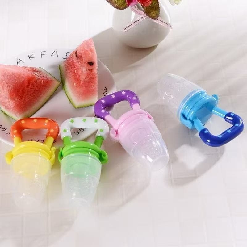 Chupeta Alimentadora Bebe Para Frutas Com Tampa  Kit Chupeta de Alimentação para Bebês, Frutas e Patês
