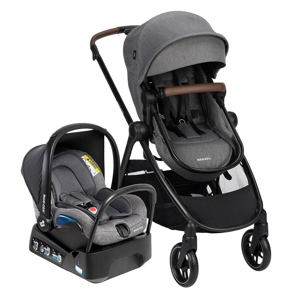 Carrinho de Bebê com Bebê Conforto e Base Maxi Cosi Travel System Anna³ Trio Grey