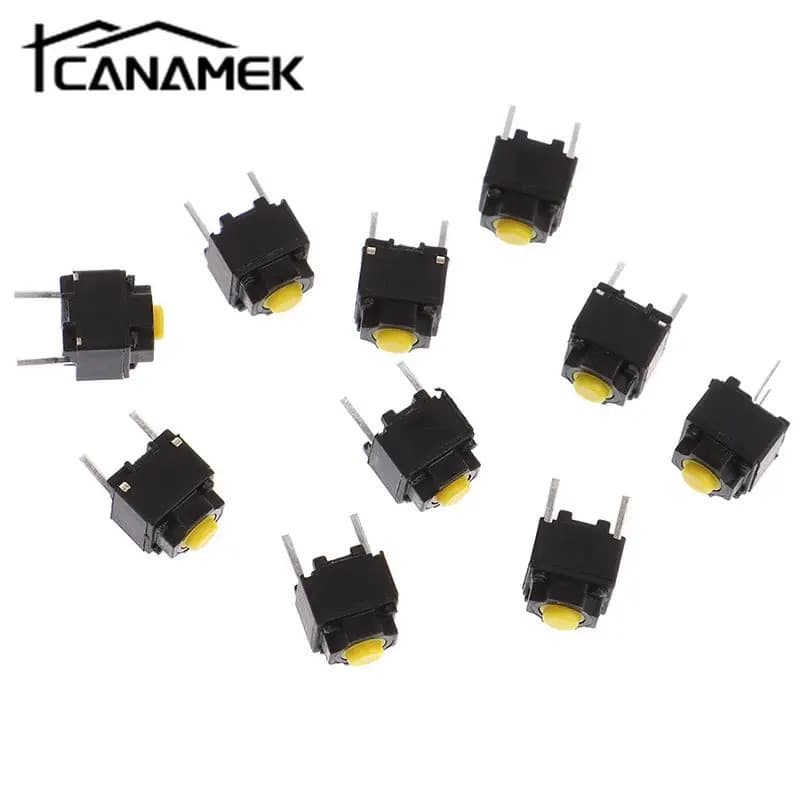 10 peças de botão 6*6*7.3mm, interruptor para mouse sem fio, botão para mouse com fio, microinterr