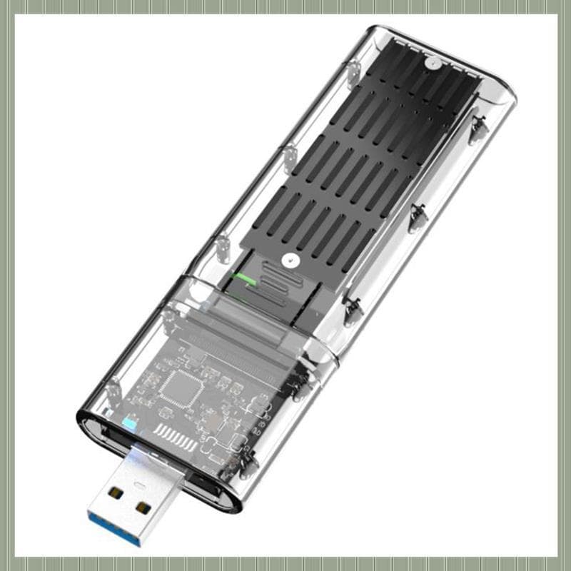 (Ufgt) Gabinete Externo M . 2 NGFF SATA SSD De Alta Velocidade USB3.0 Gen1 5Gb/S Transparente Estojo De Disco Rígido Par