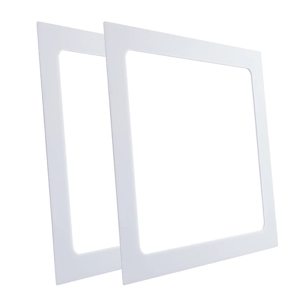 KIT 2 / 4 Luminárias Painel Embutir Led Quadrado 12W-18W-24W Branco Frio 6000K Bivolt