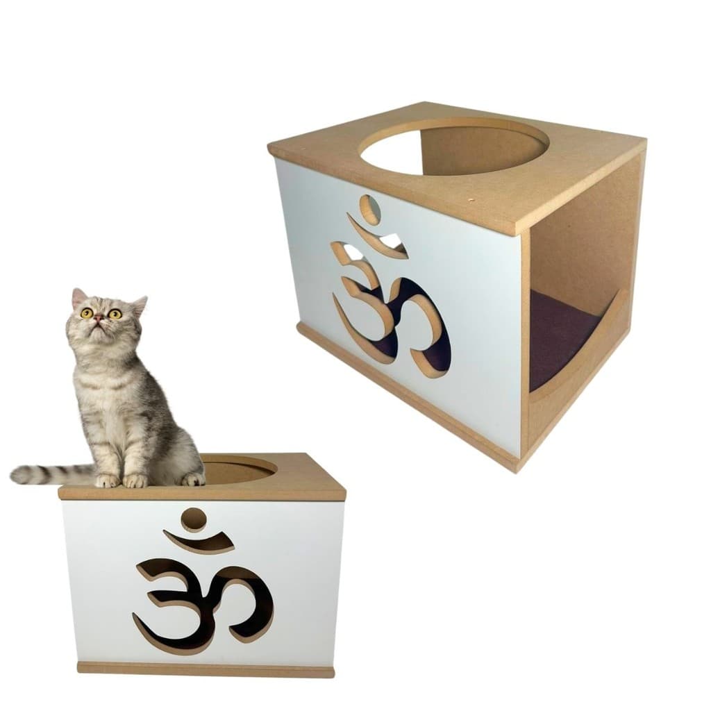 Nicho Para Gato REFORÇADO MDF 15mm Montado Com Carpete Antiderrapante Casinha de Gato Suspensa Zen