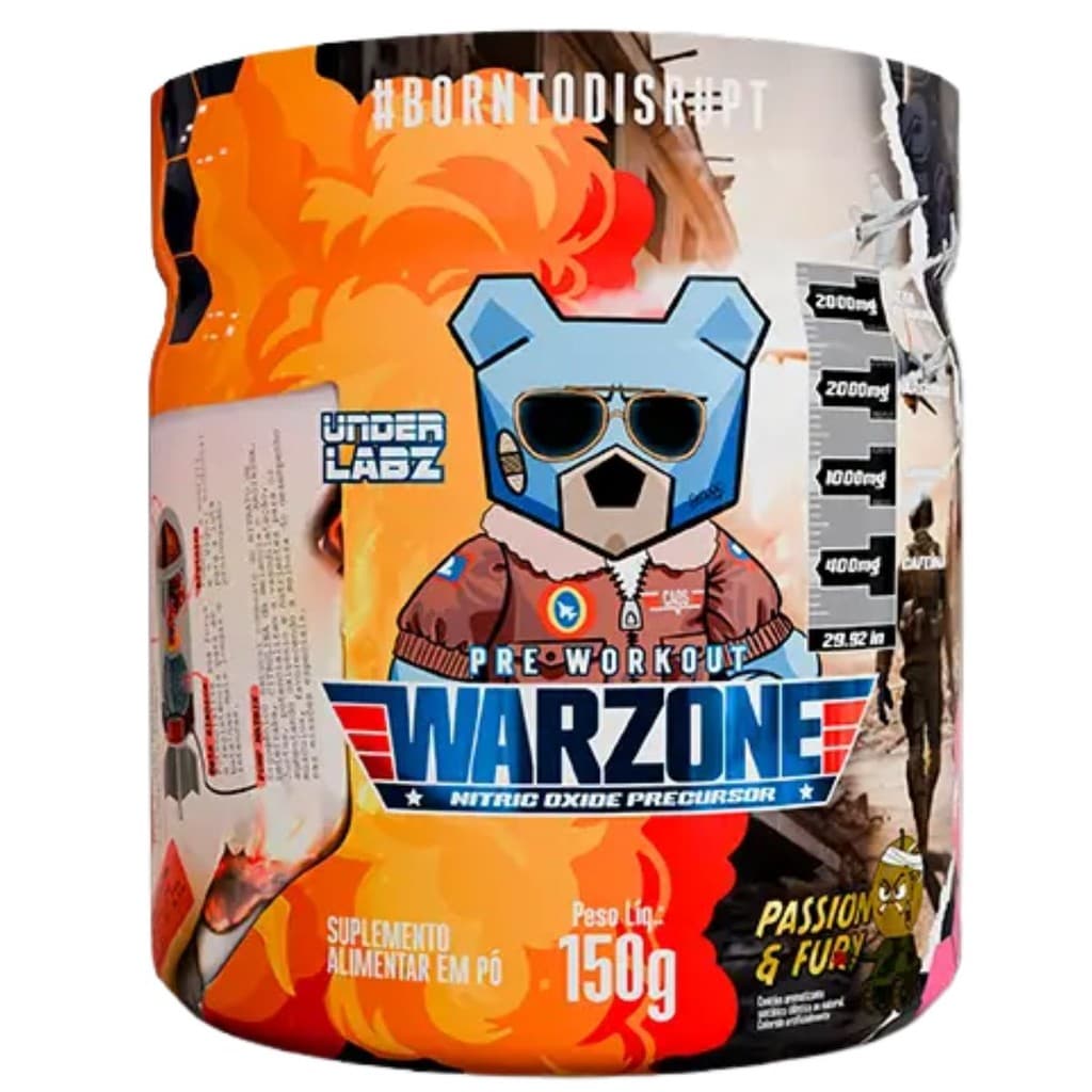 Pré-Treino Warzone Under Labz 150g Pump Matrix Suplemento Treinamento Energia Aumento Metabolismo