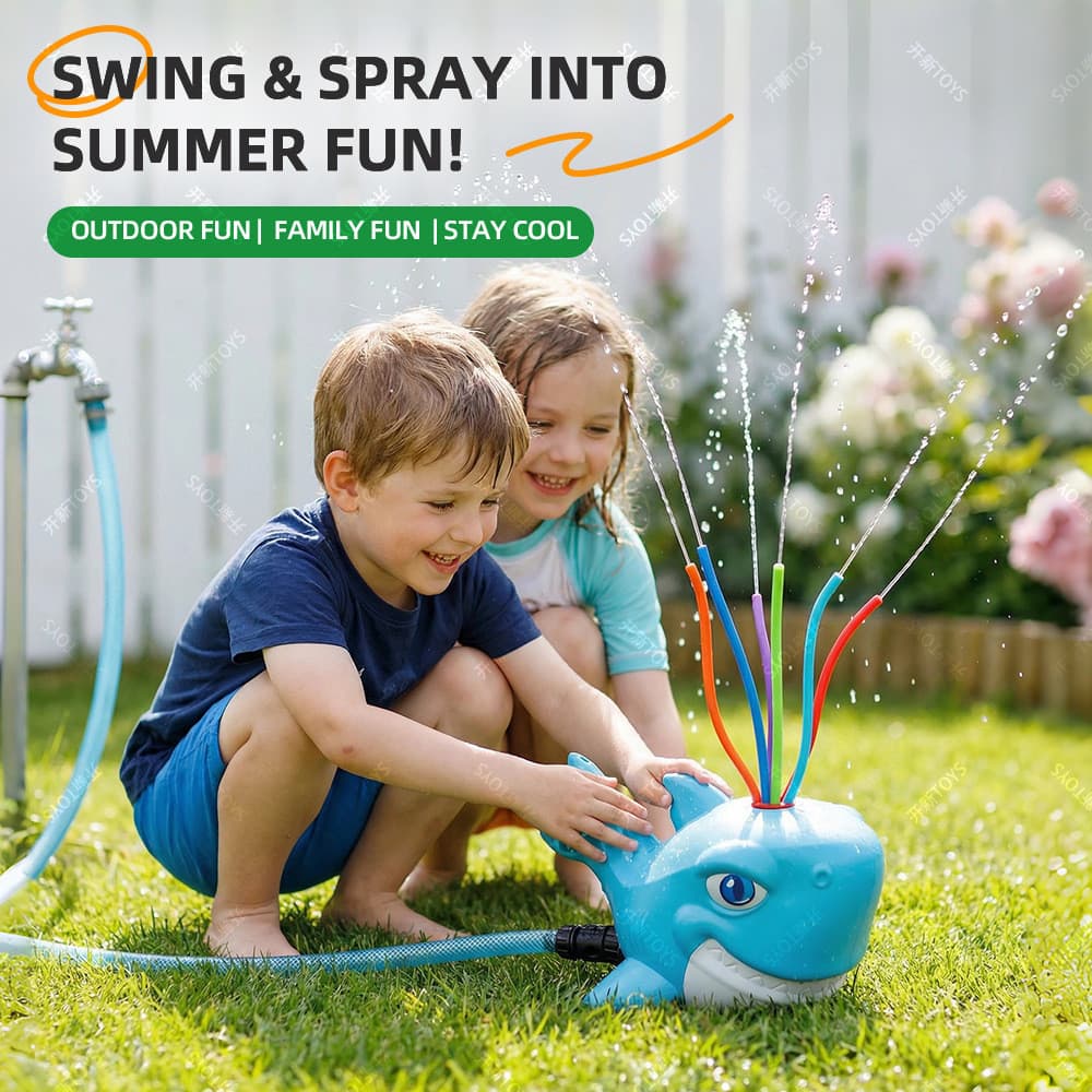 [Brinquedos educativos] Novo estilo ao ar livre tubarão Spray de água brinquedos pátio verão pai-filho jogar brinquedos 