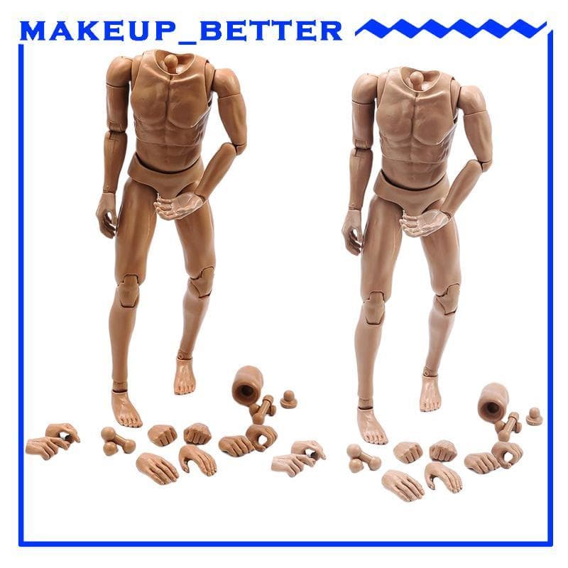 [Makeup_better] Figura Masculina Articulada Em Escala 1/6 , Boneca De Corpo Articulado De Silicone Muscular Super Flexív