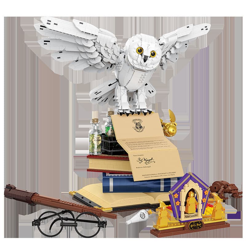 Compatível com blocos LEGO Harry Potter Coruja Hedwig 24001, brinquedo de blocos de montar para adultos e crianças.