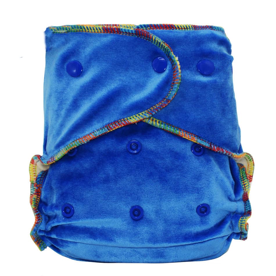 MIABABY Fraldas de pano para bebês de veludo Fraldas laváveis Super absorventes para uso noturno com capa à prova d'água