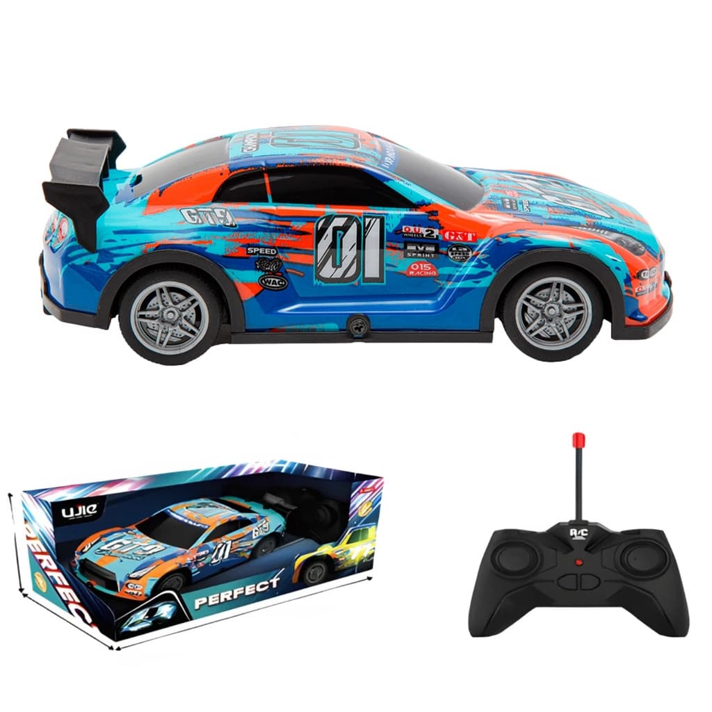 Carrinho Esportivo De Controle Remoto 7 Funções Com Led 19CM