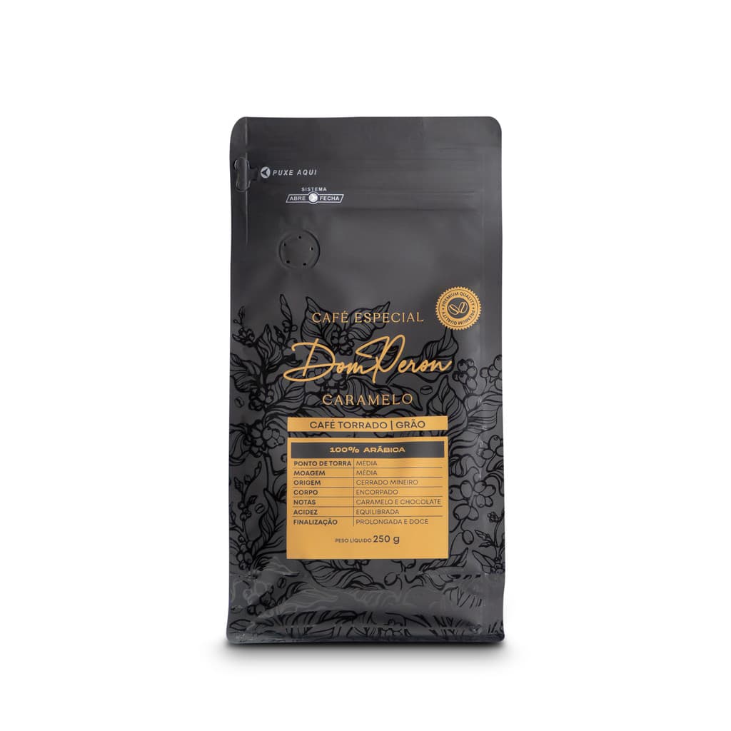 Café Especial Caramelo em grãos Dom Peron 250g