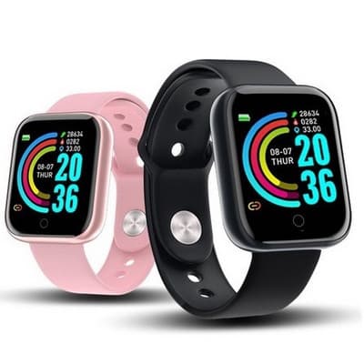 Smartwatch D20 Y68 - Relógio Bluetooth Esportivo com Tela que Mostra Foto, para Android e iPhone.