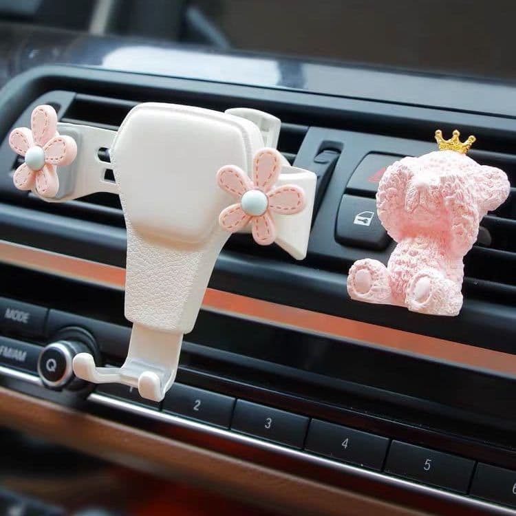 Bonito suporte do telefone do carro saída de ar do carro suporte do telefone móvel quadro navegação dos desenhos animado