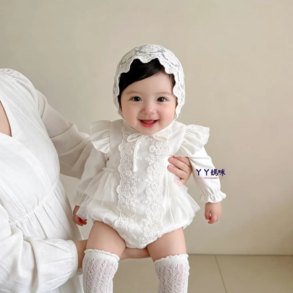 Mês inteiro roupas de bebê primavera outono roupas macacão de algodão puro bebê menina cem dias princesa vestido de um a