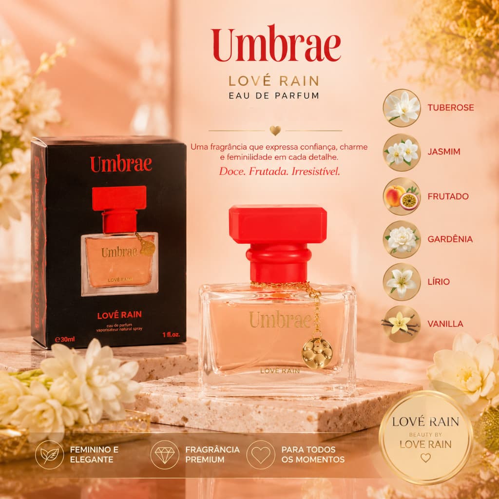 Perfume Feminino Importado Premium 30ml Longa Duração Fixação Floral Branco Baunilha Jasmim Tuberosa Gardenia Marcante