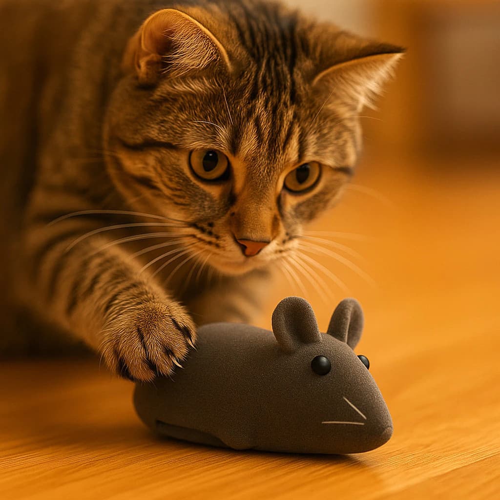 Kit Ratinho de Brinquedo para Gato Cachorro com Apito Mordedor Pet Brinquedos Interativo Pote