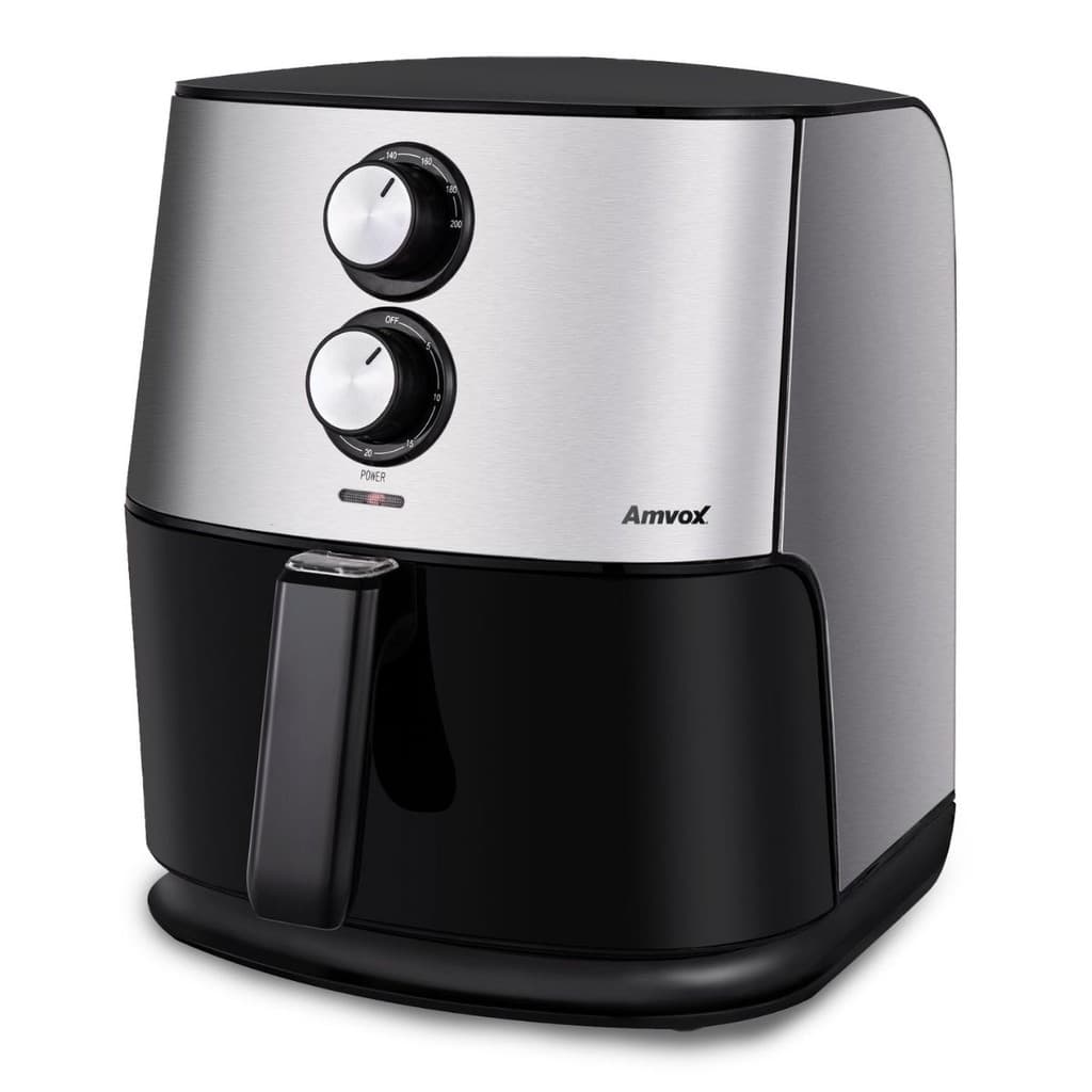Air Fryer Fritadeira Elétrica Sem Óleo 7L 1500W Amvox ARF 1565 Tamanho Familia Inox
