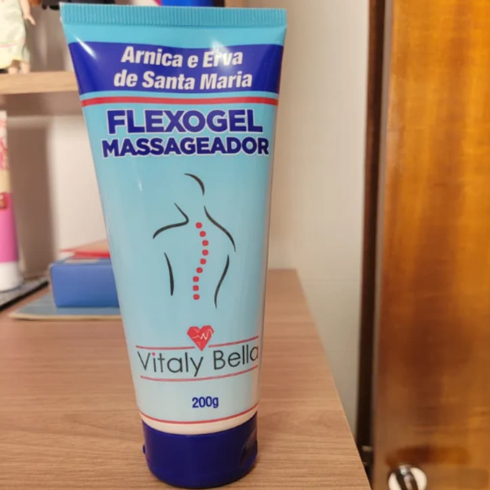 Flexogel Gel Alívio Dor Massageador Arnica Santa Maria Removedor Tensão Muscular Vitaly Bella 200g