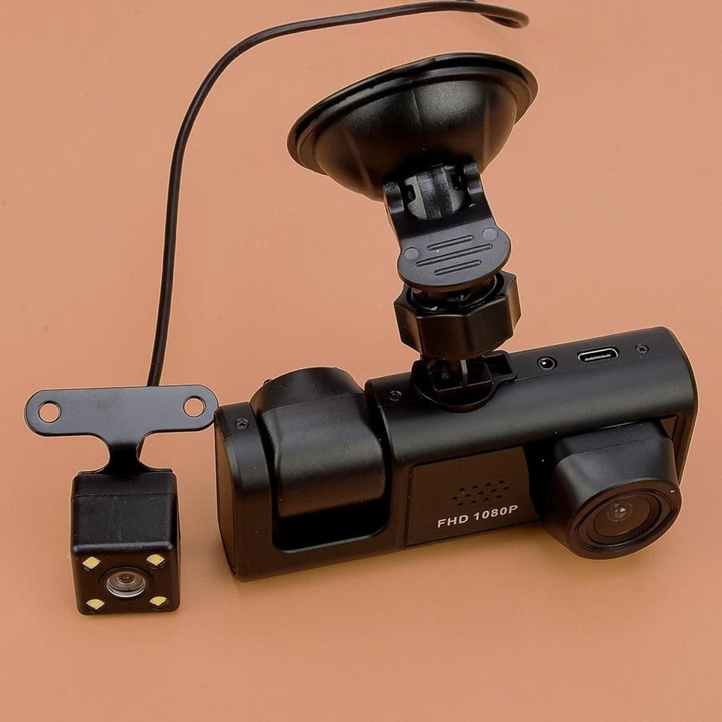3 Lentes Universal 1080P 2 Polegada Carro Caminhão SUV Traço Cam Gravador De Vídeo Frente Dentro Traseira Câmera Visão N