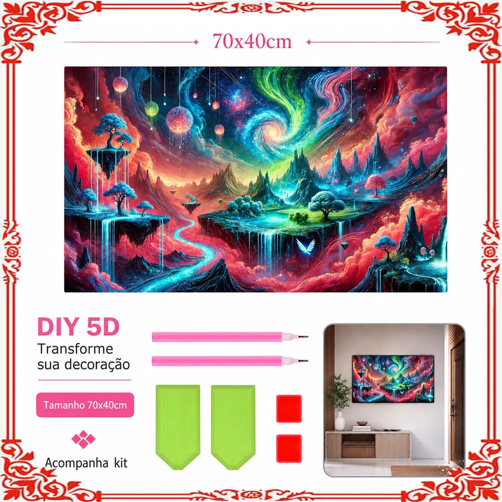 Diy Square 5d Diamond Painting Set Galaxy Secret Realm Pintura Diamante