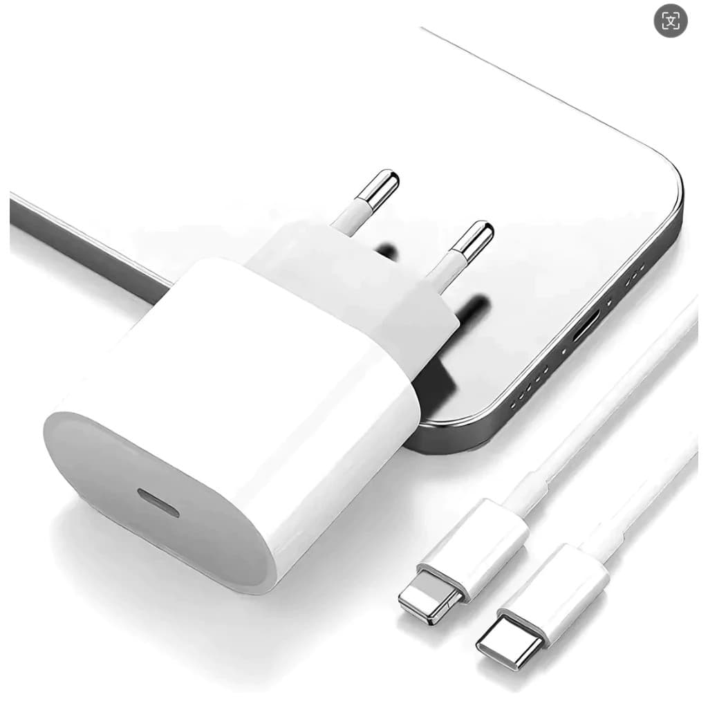 Conjunto de carregador dedicado da Apple com cabeça de carregamento de 20 W, carregador rápido com cabo de carregamento