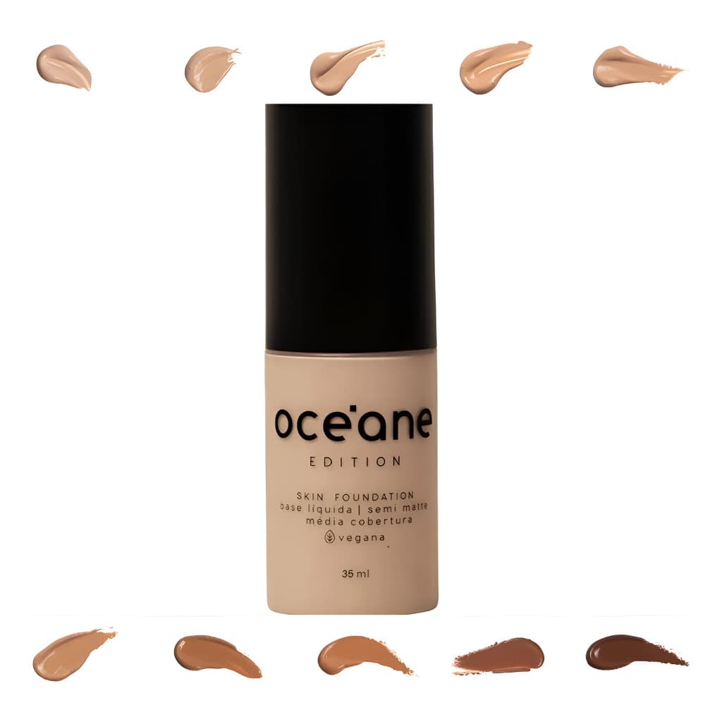 Base De Rosto Maquiagem  Facial Líquida Semi Matte Oceane 100% Original