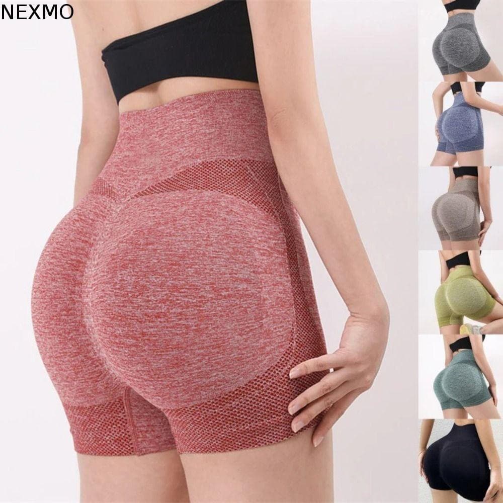 NEXMO Shorts Femininos De Ioga , Cintura Alta , Slim Fit , Leggings De Fitness , Levantamento De Bunda , Roupa Íntima Es