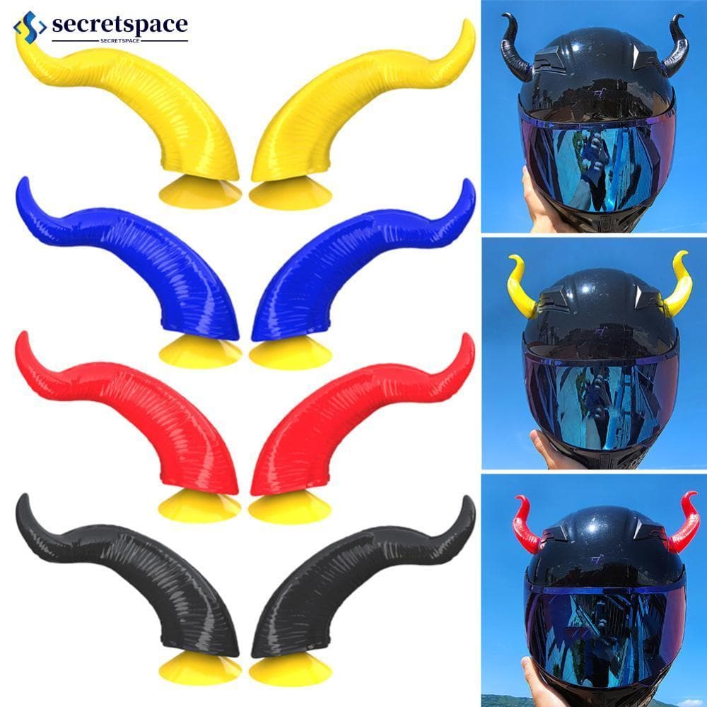 SECRETSPACE 2 Pçs Decoração De Capacete De Motocicleta Estilo Chifres Do Diabo Acessórios Moto Adesivos Cosplay Com Otár