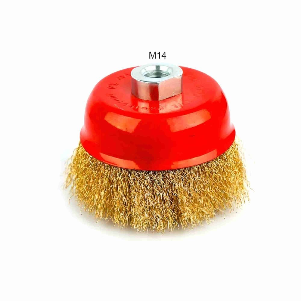 Escova De Aço Para Esmerilhadeira Lixadeira Copo 75 Mm M14