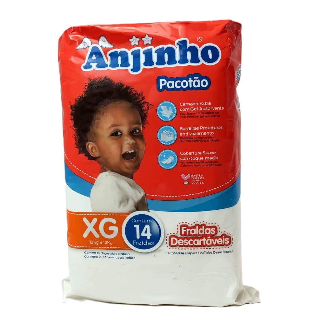 Fralda Descartável Anjinho Tamanho XG - Pct 14 unid