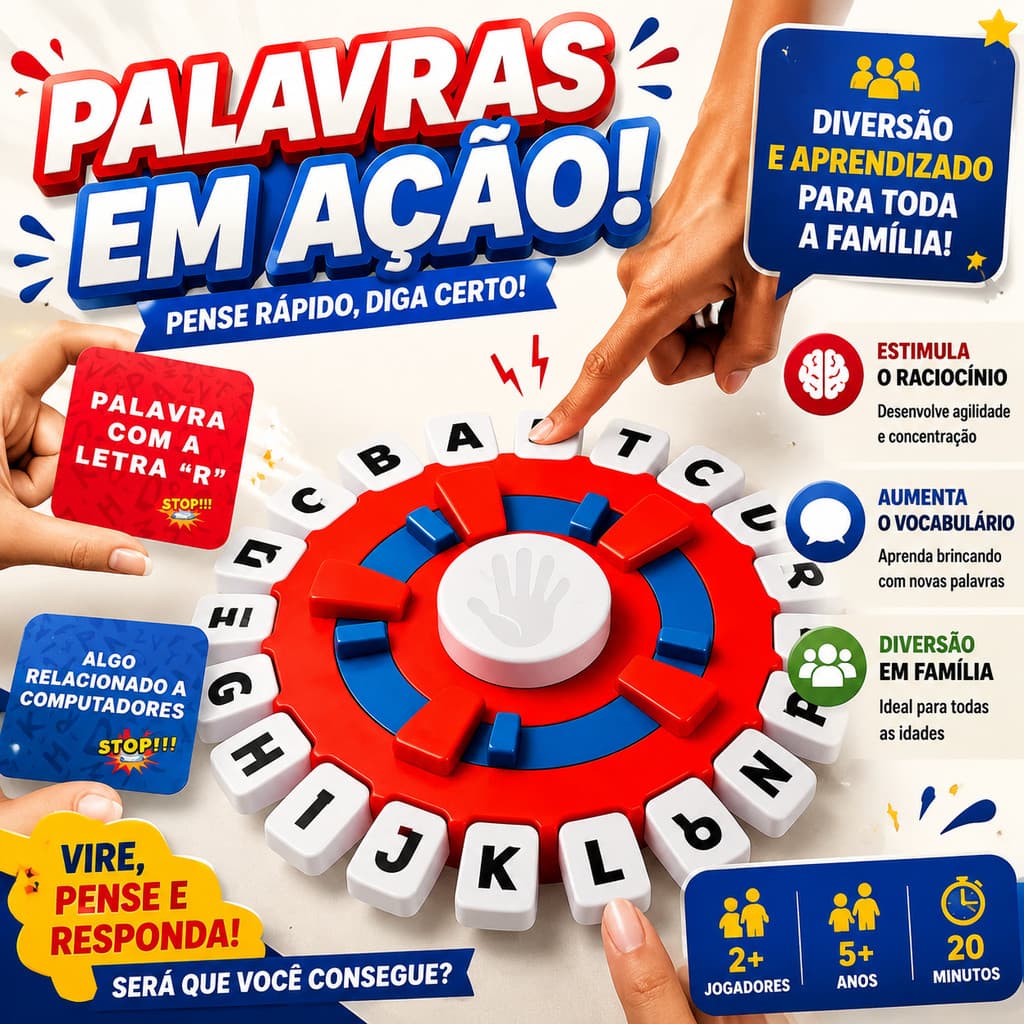 Jogo Tapple de Palavras em Português Educativo Desenvolve Vocabulário e Raciocínio para Crianças Família
