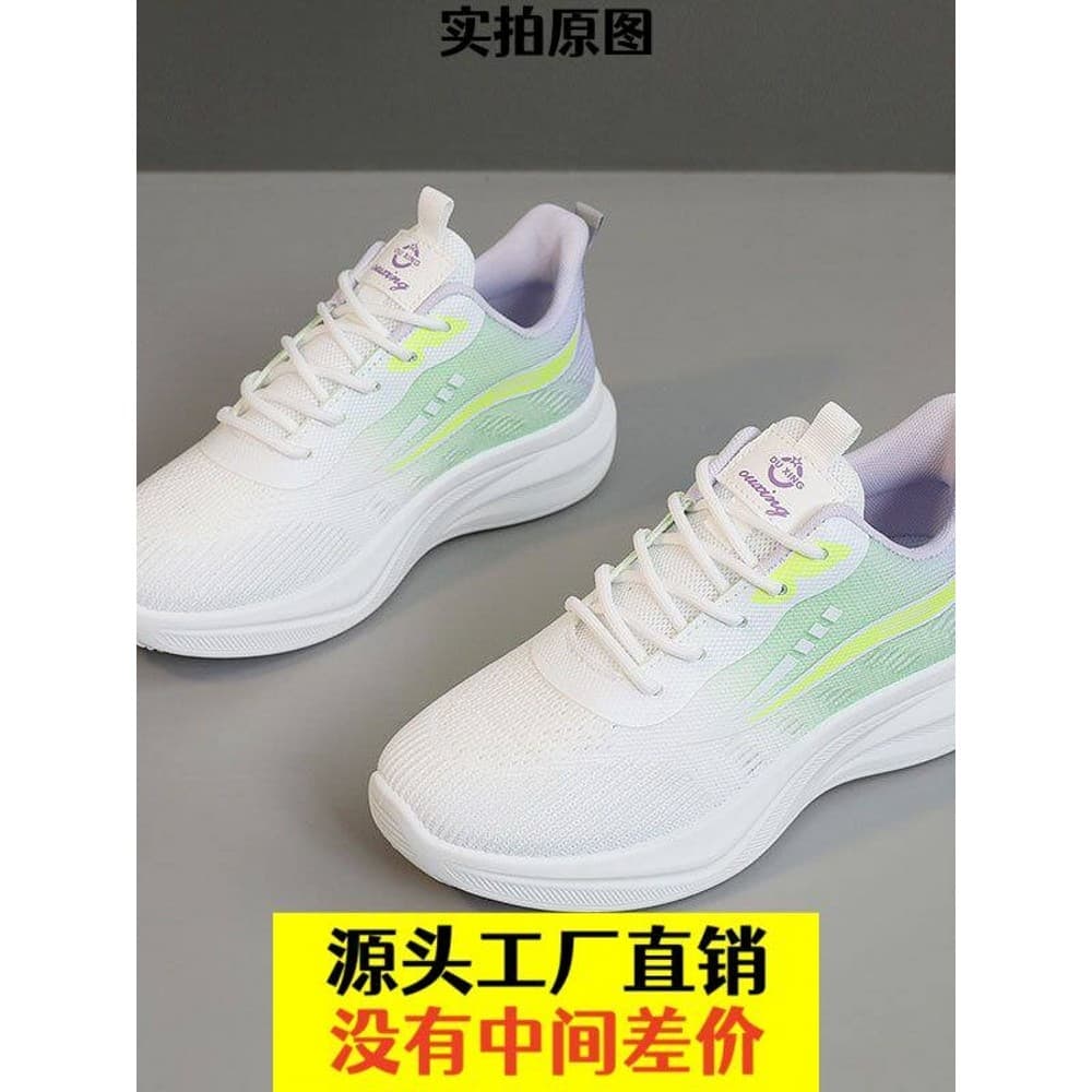 Jinjiang Lecheng esportes tênis de corrida sapatos esportivos feminino novo estilo confortável leve tênis simples textur
