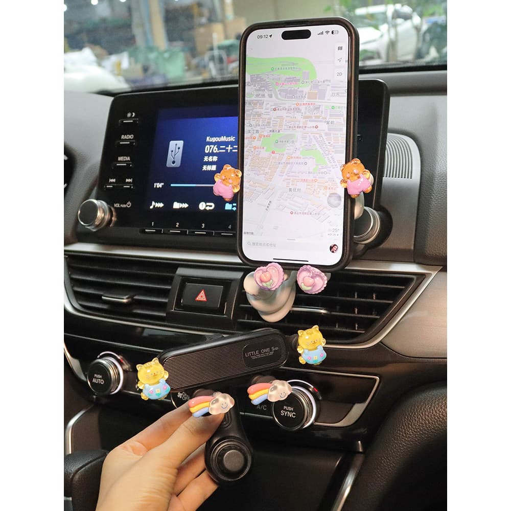 Suporte do telefone do carro 2024 novo estilo dos desenhos animados carro dedicado suporte do telefone saída de ar fixo 