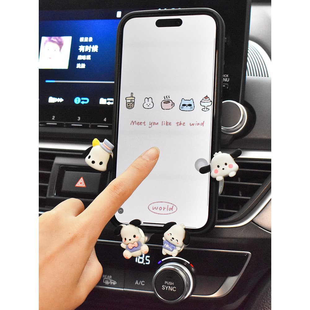Suporte do telefone do carro suporte do telefone do carro bonito boneca Interior ar condicionado saída de ar suporte gra