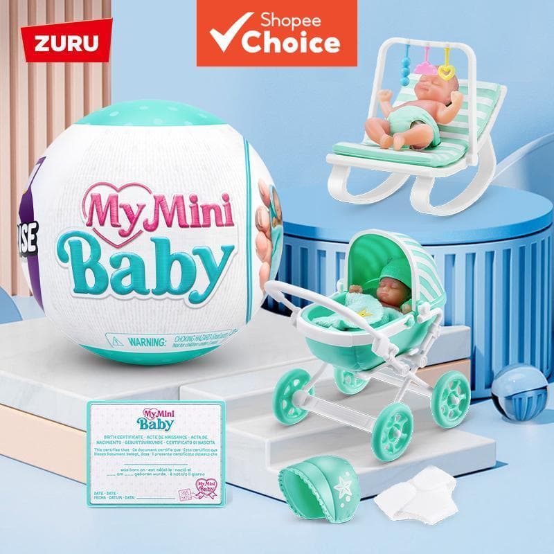 Zuru My Mini Baby Surprise Dolls Set Unboxing Caixa Cega Com Faixa De Unicórnio E Carrinho De Bolinhas