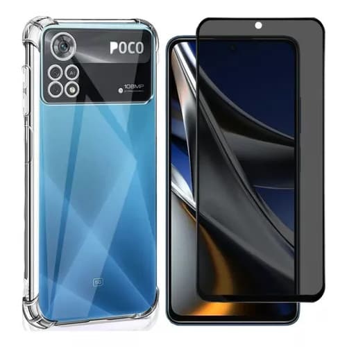 Capa Capinha Anti Impacto Para Poco X4 X4 Pro 5G + Película 3D Privacidade