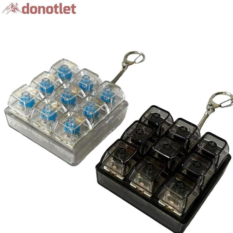 Donotlet 4 Teclas Teclado Mecânico Testador De Eixo LED Keycap Interruptor Amostrador Alívio Do Estresse Brinquedo De Me