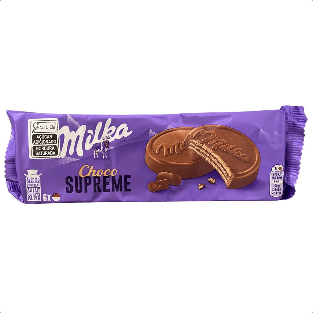 Biscoito Milka Choco Wafer Chocolate Importado 180g