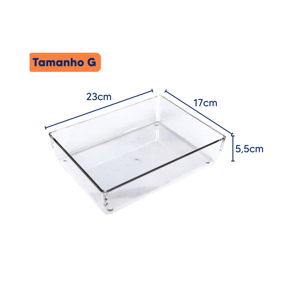 Kit 3 Organizadores de Geladeira Frutas Multiuso 17x23cm Resistentes Ideal Para Geladeira Cozinha Armário Quarto