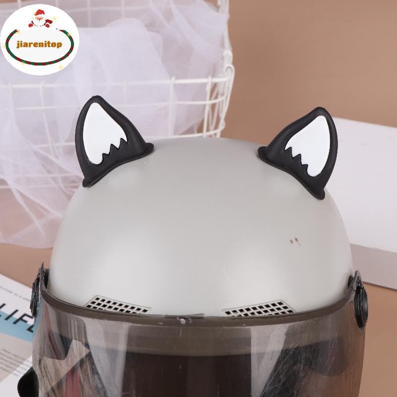 jiarenitop Capacete Da Motocicleta Decorações De Orelha De Gato Acessório Para Scooter Bicicleta Adesivo Moto Skate Cicl