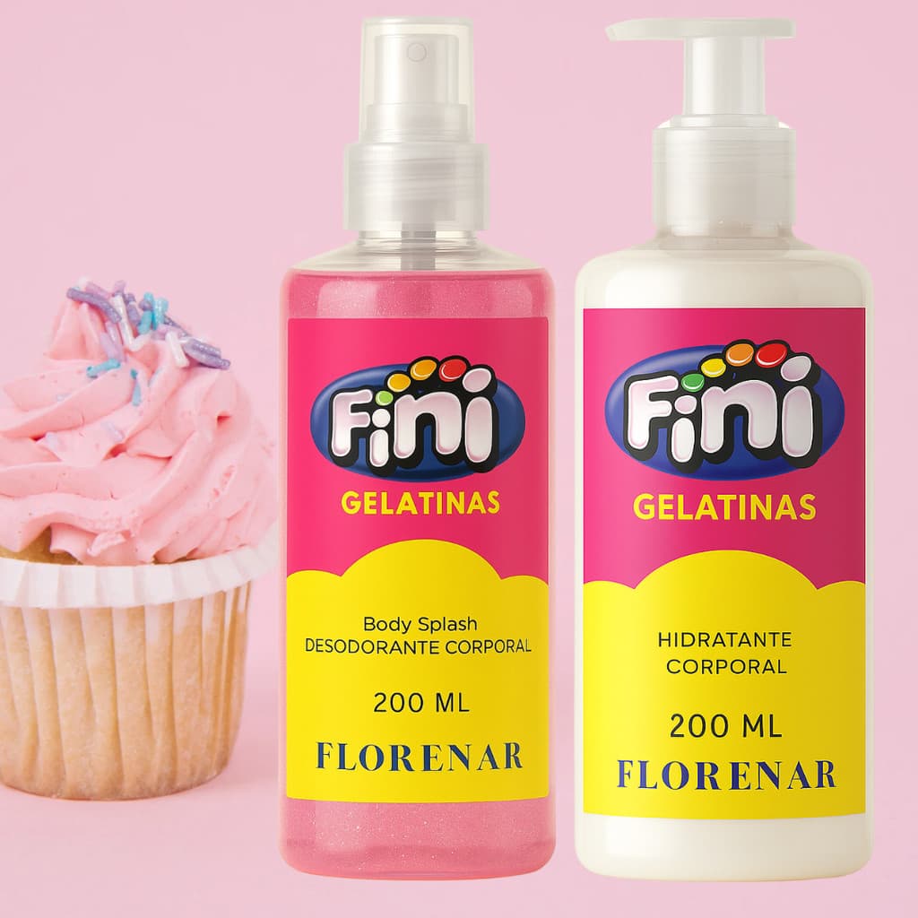 1 Kit Feminino Body Splash Bubbaloo Fini 200Ml + 1 Hidratante 200ML