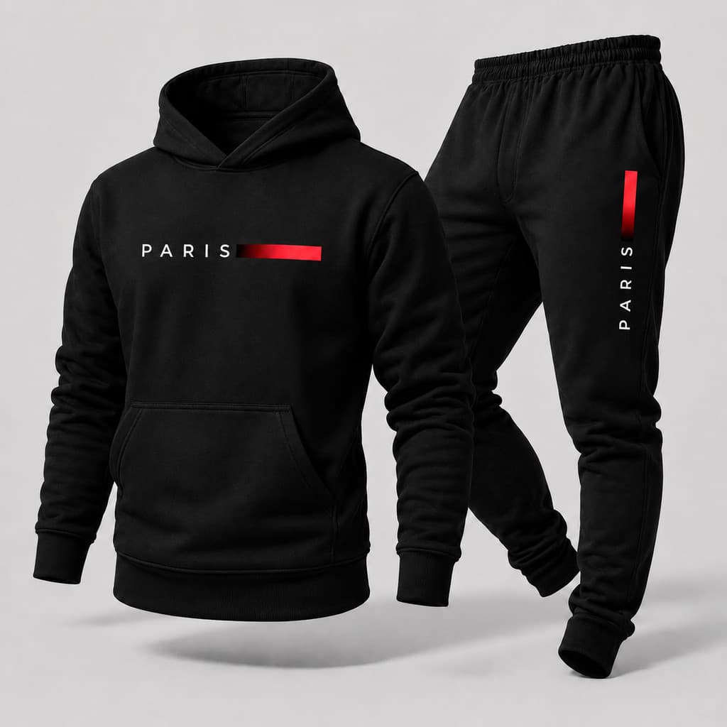 Conjunto Moletom Masculino Estampado Blusa e Calça Inverno Casual Streetwear Confortável Premium