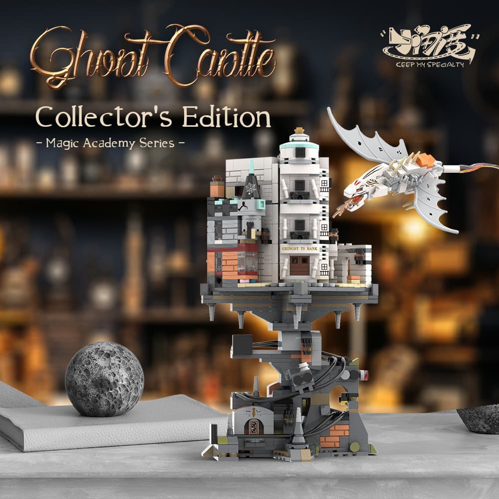 Conjunto de Blocos de Montar do Banco Mágico Gringotts de Harry Potter, 1056 Peças, Compatível com Brinquedos Lego, Idea