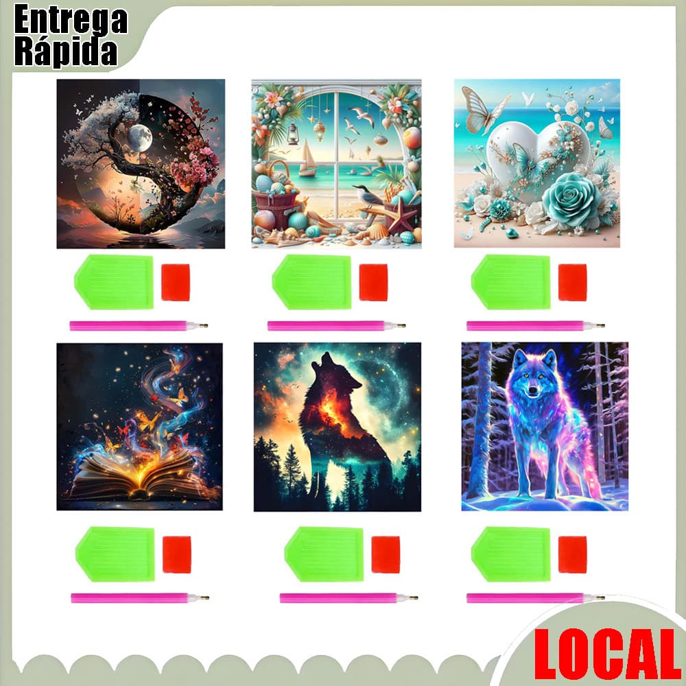 5D pintura diamante DIY conjunto lona + conjunto completo de ferramentas casa degrenagem tempo artesanal presente Materi