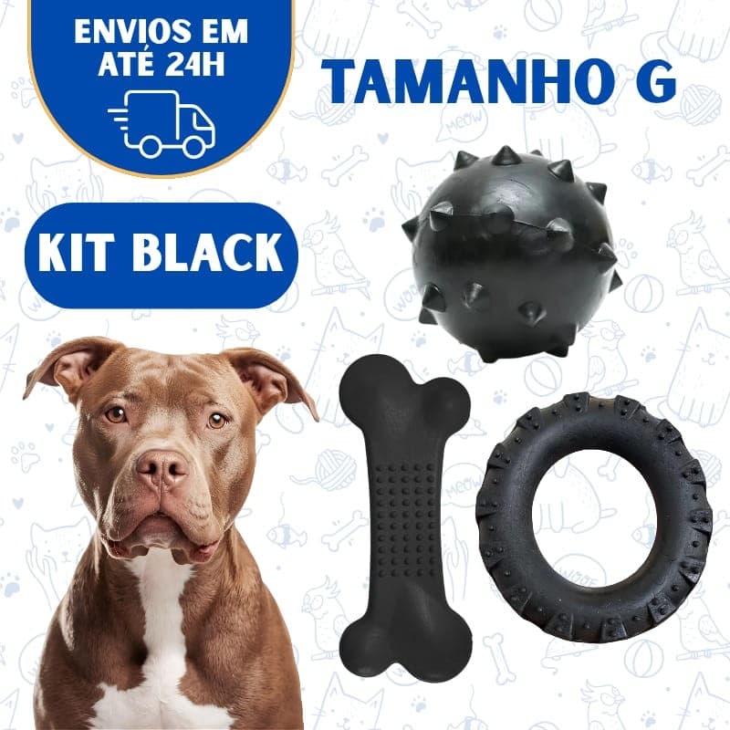 3 Brinquedo Mordedor Para Cachorro Porte Médio / Grande